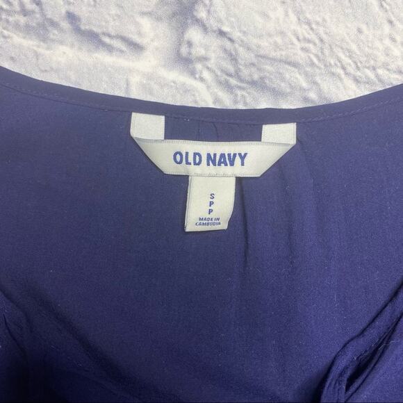 Old Navy Button Down Top/Blouse in Navy Blue - Picture 3 of 7